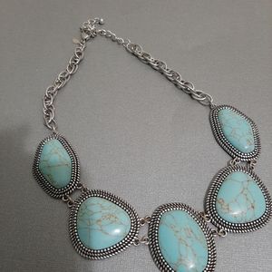Reversible turquoise necklace